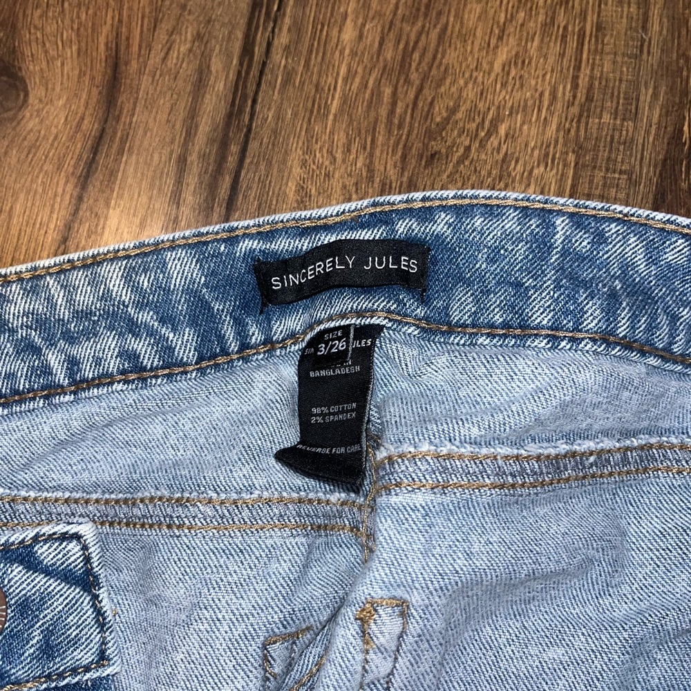 Distressed denim